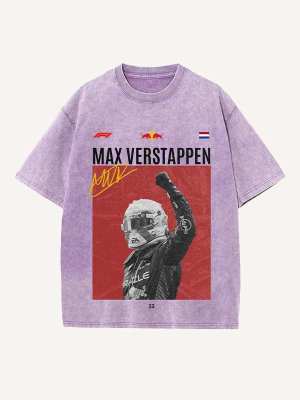 Max Verstappen Print Round Neck T-shirt