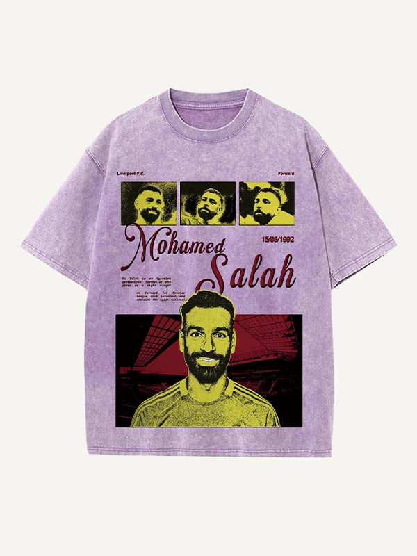 Mohamed Salah Print Round Neck T-shirt