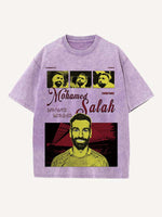 Mohamed Salah Print Round Neck T-shirt