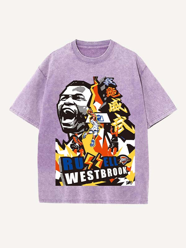 Russell Westbrook Print Round Neck T-shirt