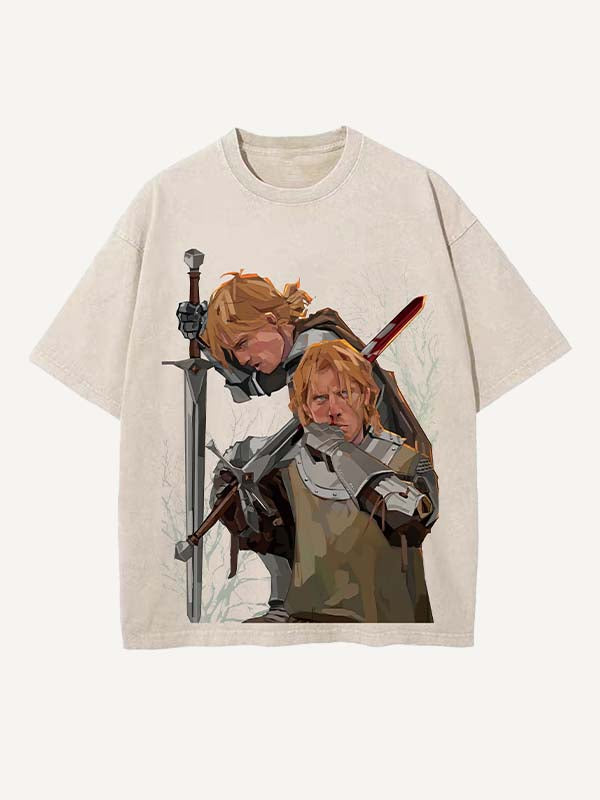 A Knight of the Seven Kingdoms Print Round Neck T-shirt