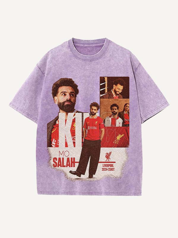 Mohamed Salah Print Round Neck T-shirt