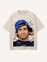Carlos Sainz Print Round Neck T-shirt
