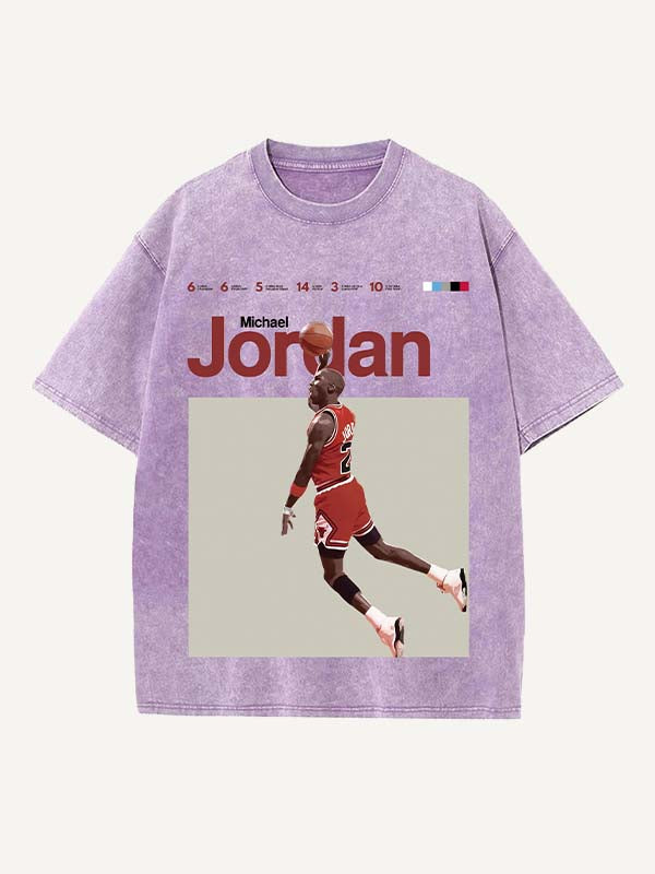 Michael Jordan Print Round Neck T-shirt