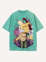 One-Punch Man Print Round Neck T-shirt