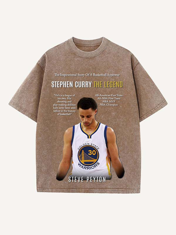 Stephen Curry Print Round Neck T-shirt