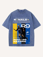 Ronaldo Print Round Neck T-shirt