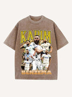 Karim Benzema Print Round Neck T-shirt