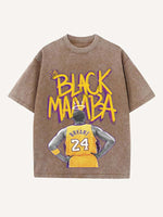 Kobe Bryant Print Round Neck T-shirt