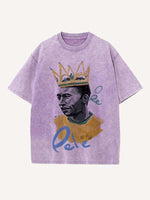 Pelé Print Round Neck T-shirt