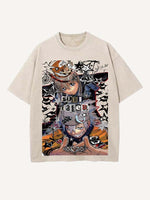 Soul Eater Print Round Neck T-shirt