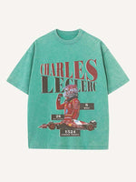 Charles Leclerc Print Round Neck T-shirt