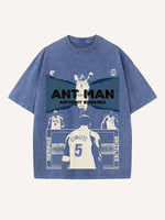 Anthony Edwards Print Round Neck T-shirt
