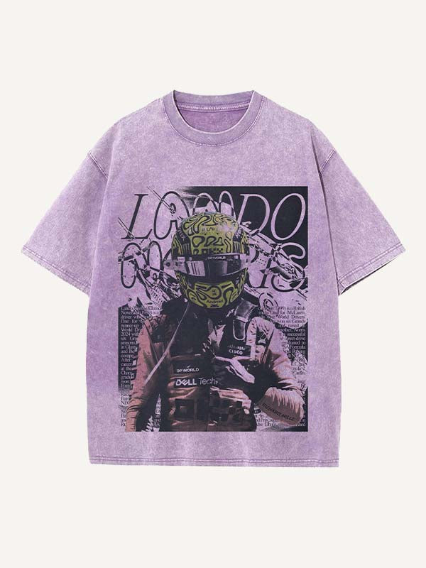 Lando Norris Print Round Neck T-shirt