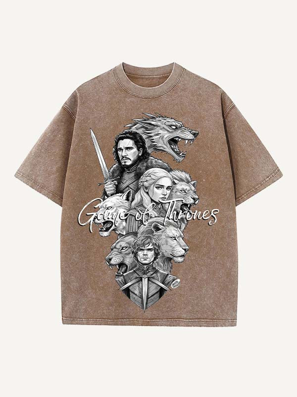 Game of Thrones Print Round Neck T-shirt