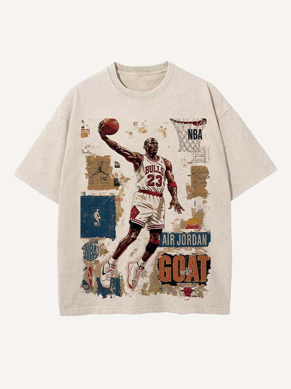 Michael Jordan Print Round Neck T-shirt
