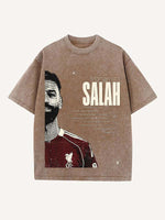 Mohamed Salah Print Round Neck T-shirt