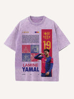 Lamine Yamal Print Round Neck T-shirt