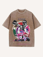 Sergio Perez Print Round Neck T-shirt