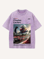 Charles Leclerc Print Round Neck T-shirt