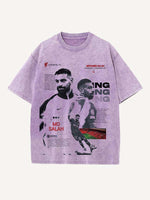 Mohamed Salah Print Round Neck T-shirt