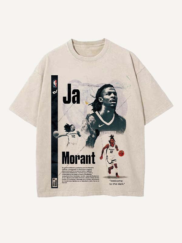 Ja Morant Print Round Neck T-shirt