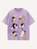 Friends Print Round Neck T-shirt