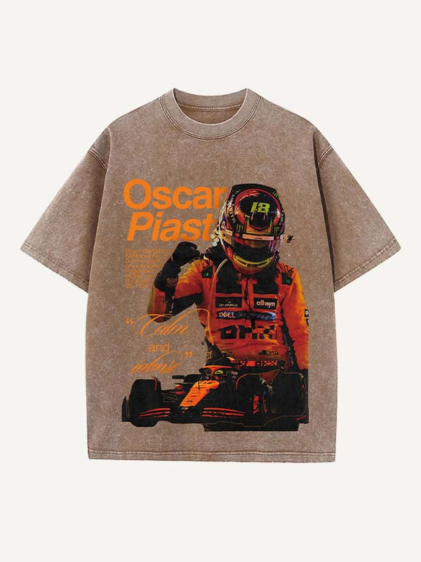 Oscar Piastri Print Round Neck T-shirt