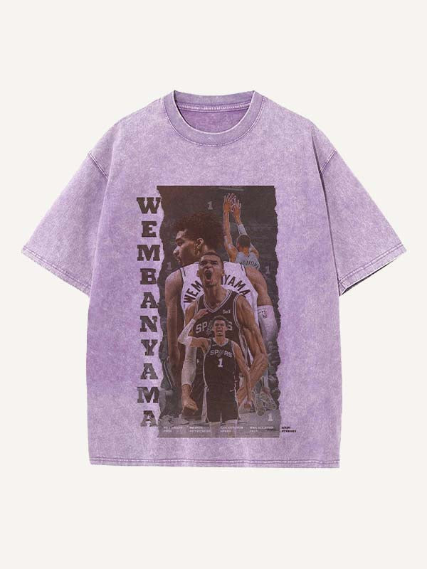 Victor Wembanyama Print Round Neck T-shirt