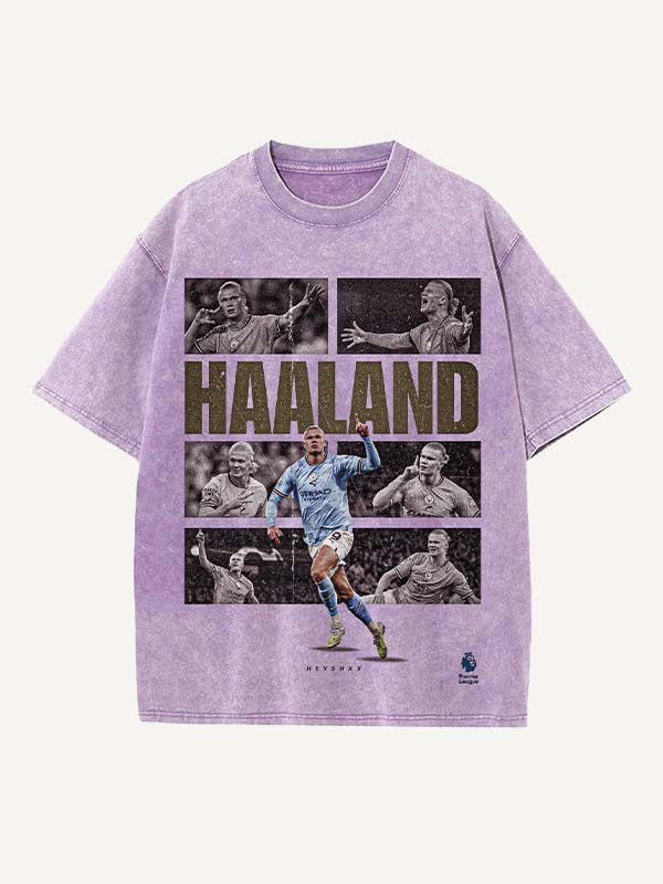 Erling Haaland Print Round Neck T-shirt