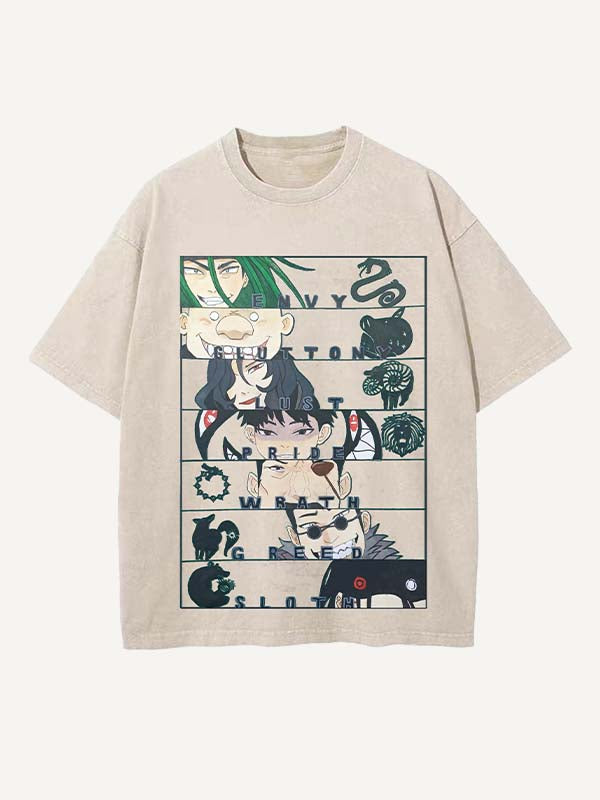 Fullmetal Alchemist Print Round Neck T-shirt