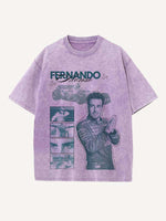 Fernando Alonso Print Round Neck T-shirt