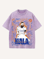 Karim Benzema Print Round Neck T-shirt