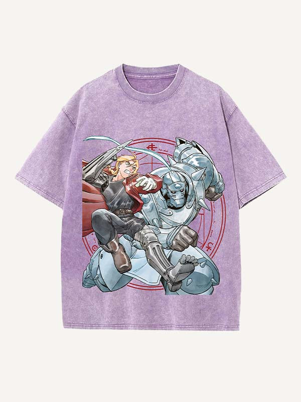 Fullmetal Alchemist Print Round Neck T-shirt