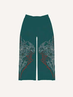 Graphic Print Elastic Waist Pants