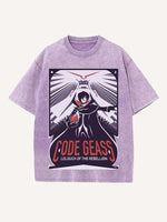 Code Geass Print Round Neck T-shirt