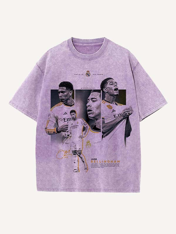 Jude Bellingham Print Round Neck T-shirt