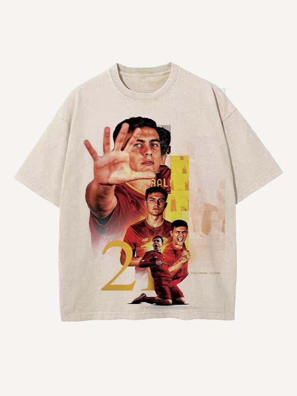 Paulo Dybala Print Round Neck T-shirt
