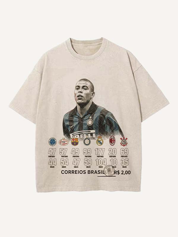 Ronaldo Print Round Neck T-shirt