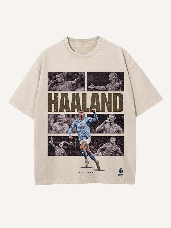 Erling Haaland Print Round Neck T-shirt