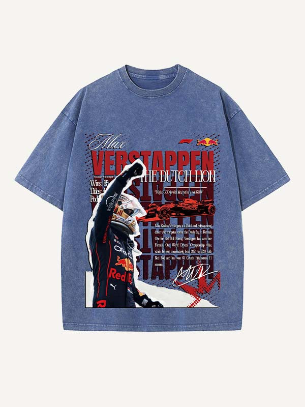 Max Verstappen Print Round Neck T-shirt