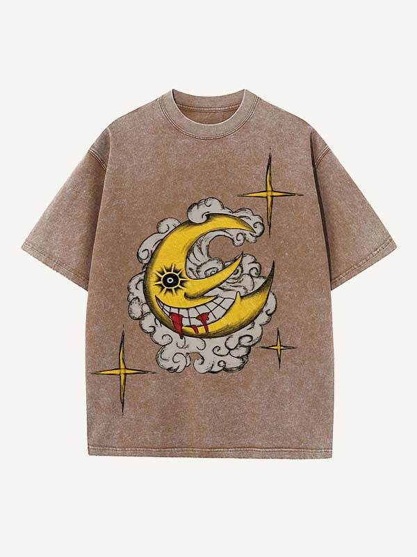 Soul Eater Print Round Neck T-shirt