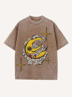 Soul Eater Print Round Neck T-shirt