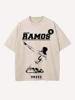 Sergio Ramos Print Round Neck T-shirt