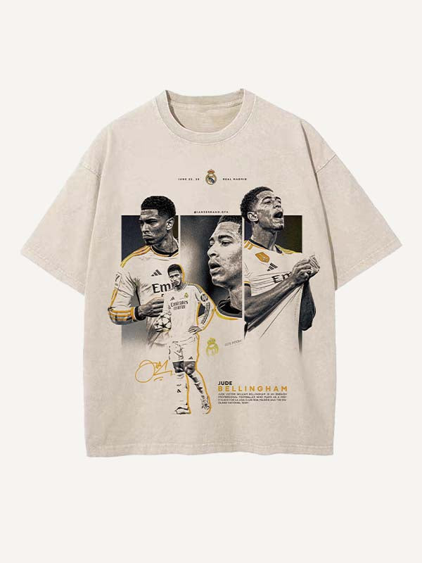 Jude Bellingham Print Round Neck T-shirt