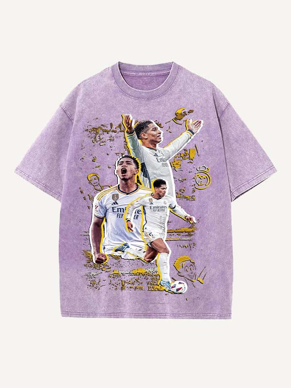 Jude Bellingham Print Round Neck T-shirt