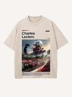 Charles Leclerc Print Round Neck T-shirt