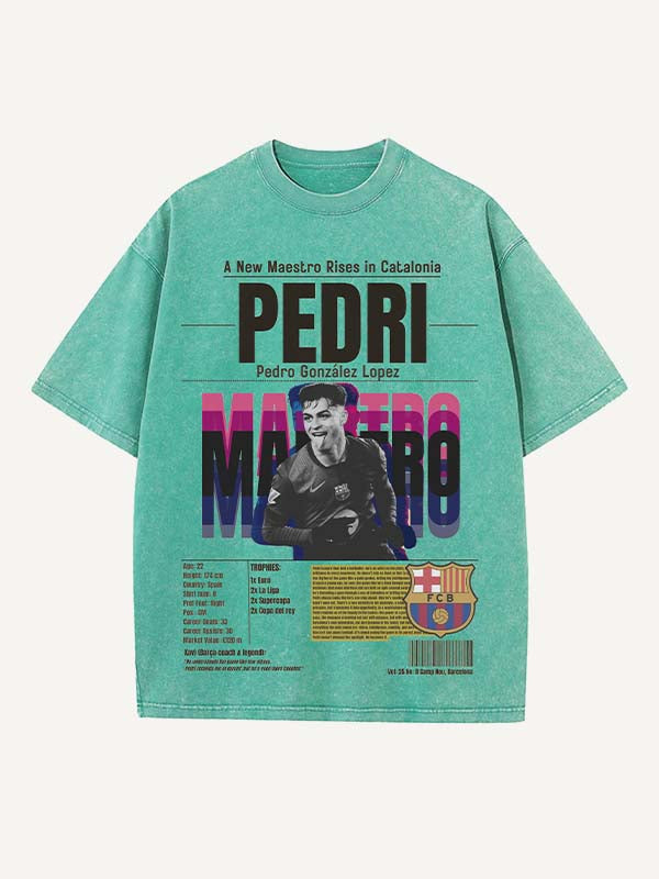 Pedri Print Round Neck T-shirt
