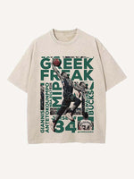 Giannis Antetokounmpo Print Round Neck T-shirt