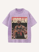 Michael Jordan Print Round Neck T-shirt